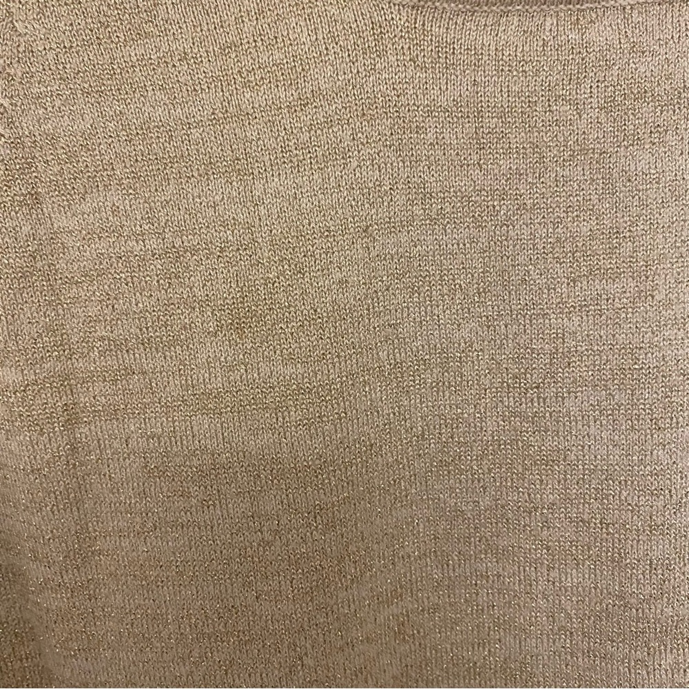 Reitmans Women’s Lightweight Cream & Gold 3/4 Sleeve Sweater, Size Large - Picture 3 of 6